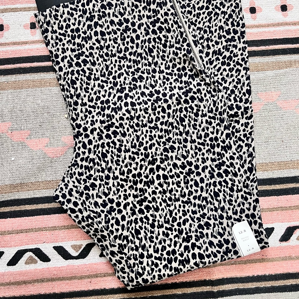 Brown/Black Leopard Print High Rise Slack